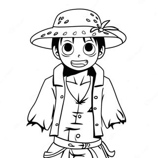 Pagina Para Colorear De Luffy En Traje De Pirata 60853-13350