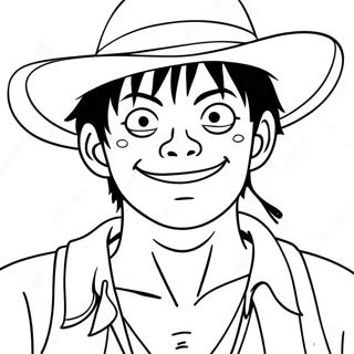 Pagina Para Colorear De Luffy En Traje De Pirata 60853-13351