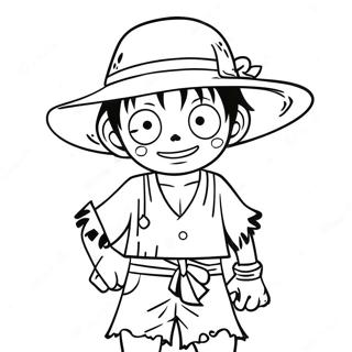 Pagina Para Colorear De Luffy En Traje De Pirata 60853-13352