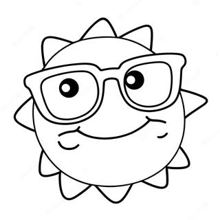 Pagina Para Colorear Del Sol Sonriente Con Gafas De Sol 60951 13375