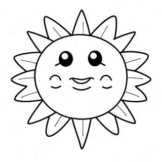 Pagina Para Colorear Del Sol De Dibujos Animados Adorable 60952-13378