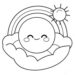 Pagina Para Colorear Del Sol Con Arcoiris 60953 13381