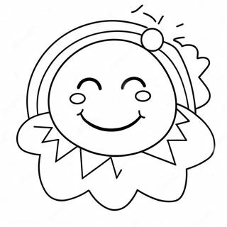 Pagina Para Colorear Del Sol Con Arcoiris 60953 13382