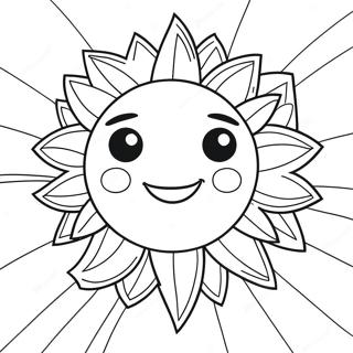 Pagina Para Colorear Del Sol Brillante 60954-13388