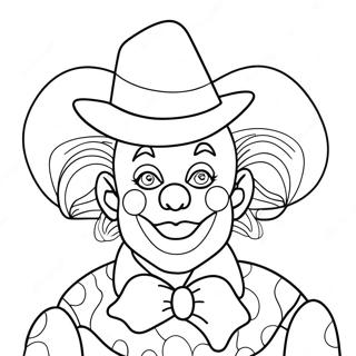Pagina Para Colorear De Payaso Tonto Con Un Sombrero 62608 13820