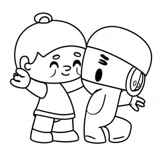 Pocoyo Jugando Con Elly Pagina Para Colorear 63346-14032