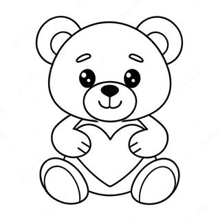 Pagina Para Colorear De Oso De Peluche Lindo Con Corazon 64443-13290