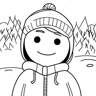 Pagina Para Colorear De Stan Marsh En Una Escena Nevada 64620-13749