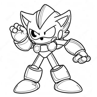 Metal Sonic Páginas Para Colorear