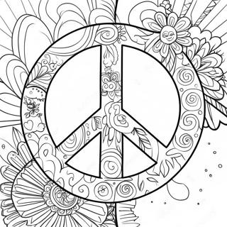 Pagina Para Colorear Del Signo De Paz Colorido 64805-13950