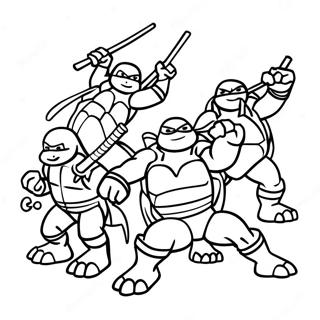 Tortugas Ninja Páginas Para Colorear