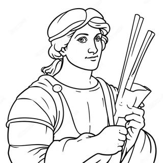 Pagina Para Colorear De Raphael Con Sai 6560-1860
