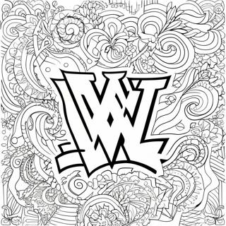 Pagina Para Colorear Logo Wwe Complejo 67529-14774