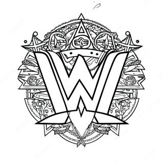 Pagina Para Colorear Logo Wwe Complejo 67529-14775