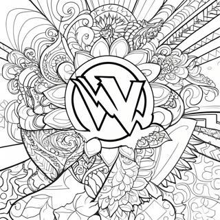 Pagina Para Colorear Logo Wwe Complejo 67529-14776