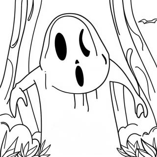 Pagina Para Colorear De Ghostface En Un Bosque Espeluznante 67886-14850