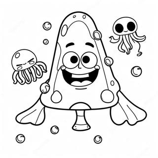 Pagina Para Colorear De Bob Esponja Con Medusas 68592-15010