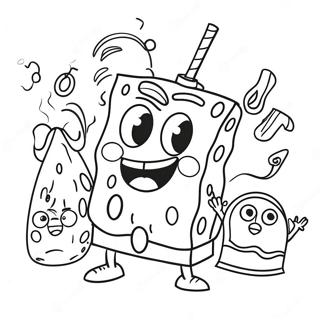 Pagina Para Colorear De Bob Esponja Con Amigos 68595-15024