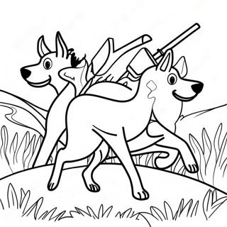 Pagina Para Colorear De Perros De Caza Coloridos En Accion 69034-15124