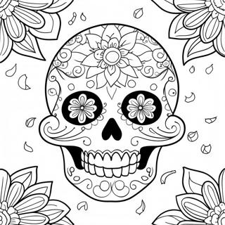 Pagina Para Colorear De Calavera Colorida Del Dia De Los Muertos 69216 15155