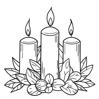 Pagina Para Colorear De La Iluminacion De Velas De Adviento 69961 15318