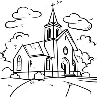 Pagina Para Colorear De Una Escena De Iglesia Pacifica 70498-15433
