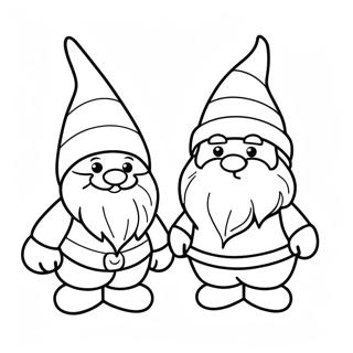 Gnomos De Navidad Páginas Para Colorear