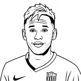 Neymar Páginas Para Colorear