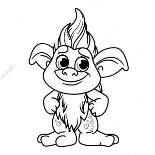 Pagina Para Colorear De Un Troll Colorido Con Cabello Brillante 7192-2745