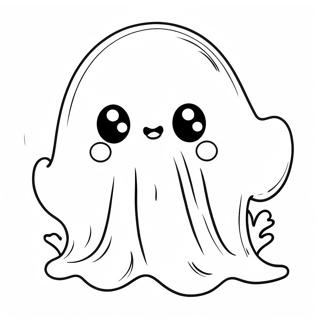 Pagina Para Colorear De Fantasma Kawaii Espeluznante 72133-15945