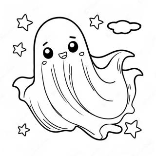 Pagina Para Colorear De Fantasma Kawaii Espeluznante 72133-15947