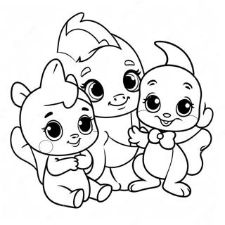 Pagina Para Colorear De Adorables Personajes De Disney Bebes 72159-15966