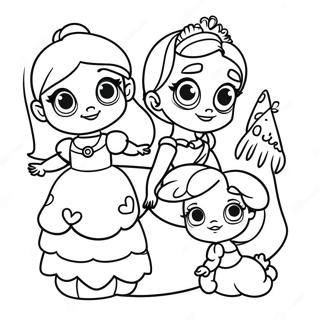 Pagina Para Colorear De Adorables Princesas De Disney Bebes 72160-15970