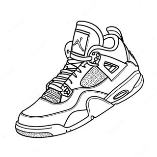 Zapatilla Jordan 4 Páginas Para Colorear