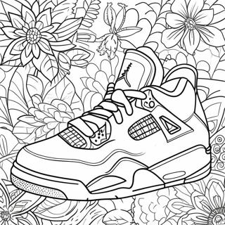 Zapatilla Jordan 4 Páginas para colorear