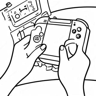 Pagina Para Colorear De Nintendo Switch En Manos De Un Gamer 72415 16174