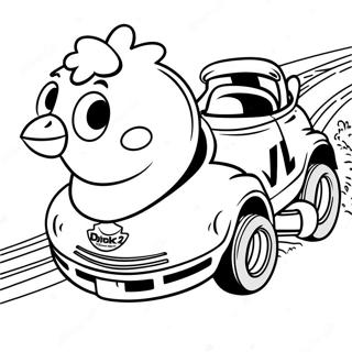 Pagina Para Colorear De Chick Hicks En Una Carrera 7281 2069