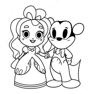 Pagina Para Colorear De Parejas Adorables De Disney 72983-16611