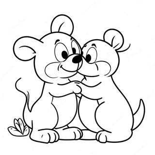 Pagina Para Colorear De Animales Juguetones De Disney Enamorados 72986-16622