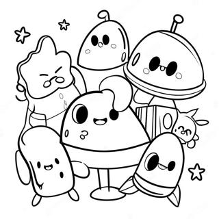 Pagina Para Colorear De Concursantes Divertidos De Bfdi 73215-16794