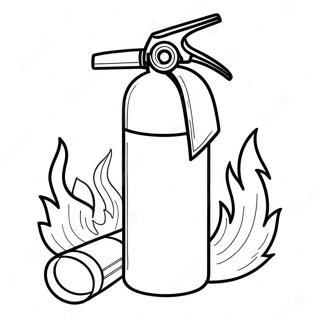 Colorido Extintor De Incendios Pagina Para Colorear 73295 16861