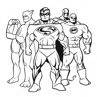 Pagina Para Colorear Del Equipo De Superheroes Goo Jit Zu 73447-16982