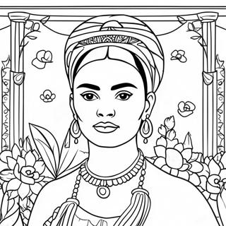 Frida Kahlo Páginas Para Colorear