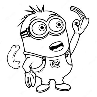 Pagina Para Colorear De Minion Sosteniendo Un Platano 7369-160