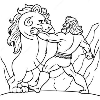 Pagina Para Colorear De Hercules Luchando Contra El Leon De Nemea 73754-17214