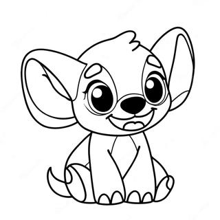 Dibujo De Navidad De Stitch Adorable Páginas Para Colorear