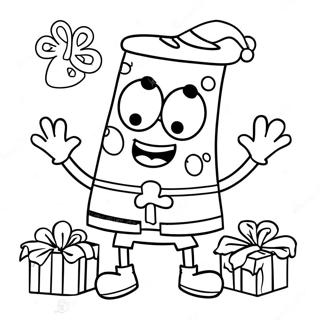 Pagina Para Colorear De Spongebob Navidad 73932-17347