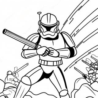 Pagina Para Colorear De La Epica Batalla De Clone Trooper 73958-17371
