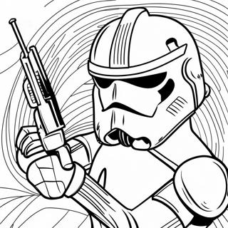 Pagina Para Colorear De Clone Trooper Feroz Con Blaster 73960-17377