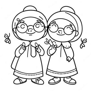 Pagina Para Colorear De Las Abuelas De Bluey Felices 74269-17623